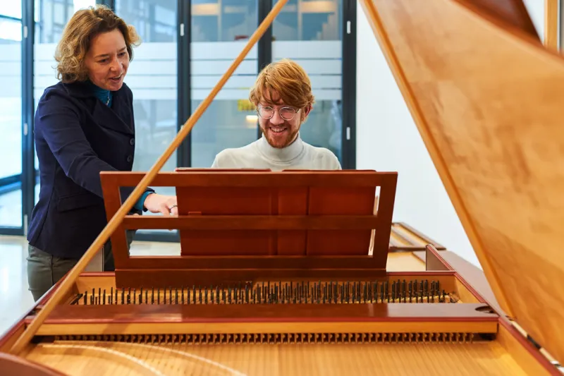 Unterricht am Cembalo