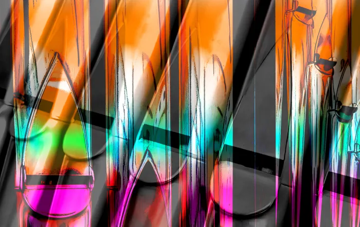 farbige Orgelpfeifenstruktur